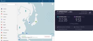 NordVPN Tokyo speed test