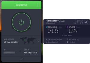 PIA Rochester speed test
