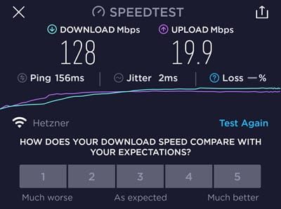 ArgoVPN Speed test