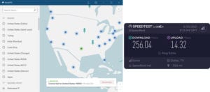 NordVPN Dallas speed test