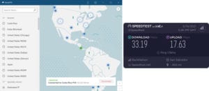 NordVPN El Salvador speed test