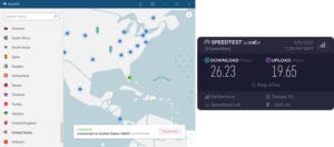 NordVPN Orlando speed test