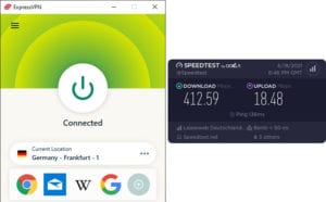 ExpressVPN Germany speed test