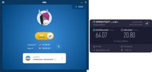 HMA Uzbekistan speed test