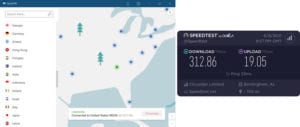 NordVPN Auburn speed test