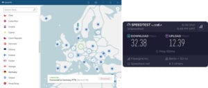 NordVPN Germany speed test