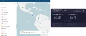 NordVPN Honduras speed test