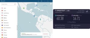 NordVPN Honduras speed test