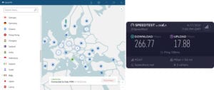 NordVPN Italy speed test