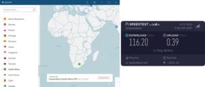 NordVPN Kenya speed test