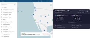 NordVPN Las Vegas speed test