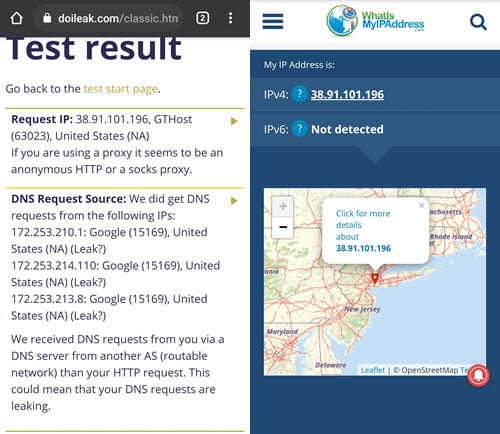 Easy VPN Leak test