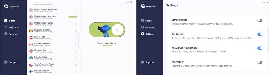 AtlasVPN Windows app