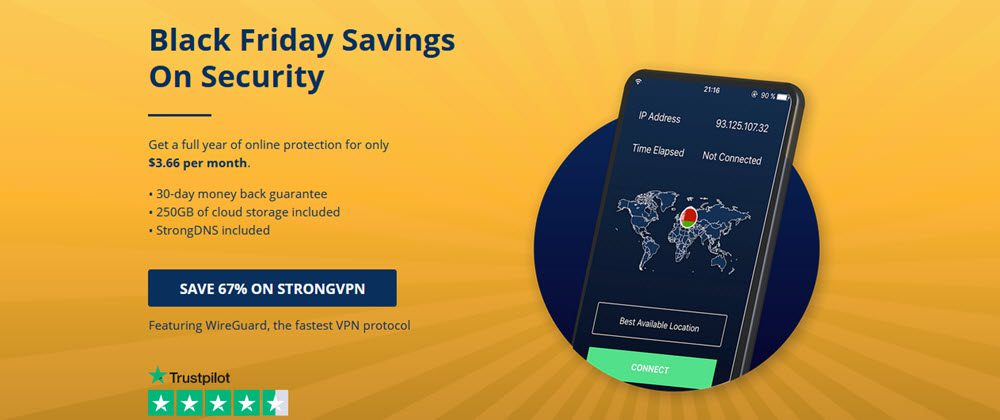 StrongVPN Black Friday sale