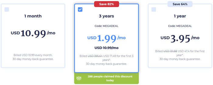 Atlas VPN pricing